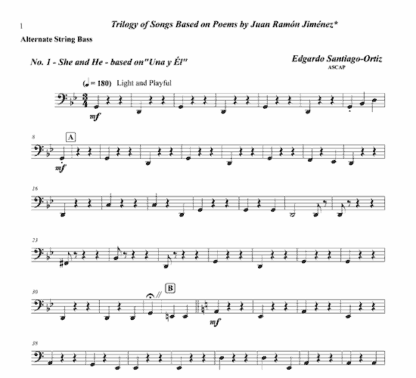 Trilogy of Songs for flute sextet and string bass optional - Image 11